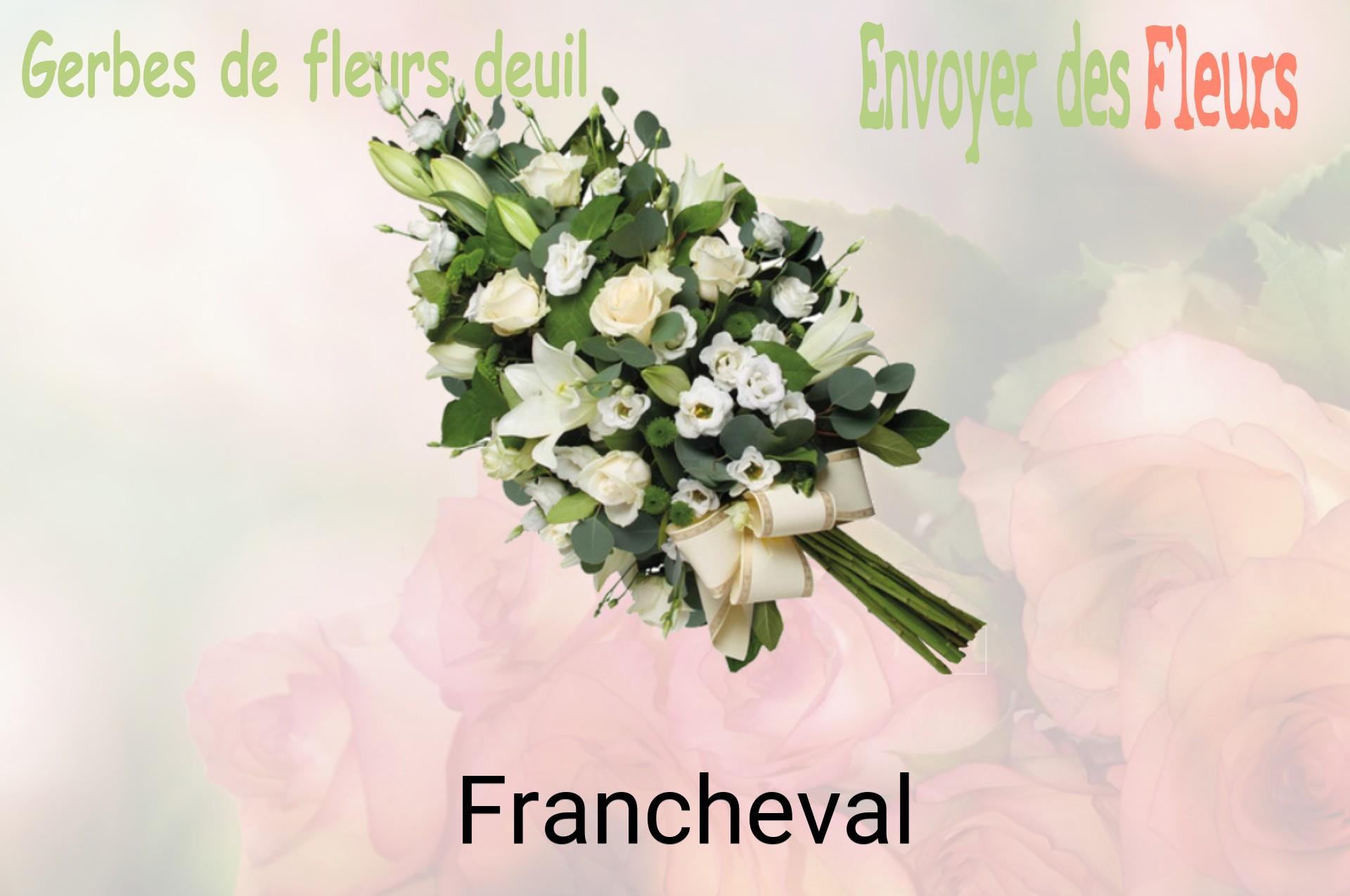Gerbe de fleurs de deuil livrée à Francheval